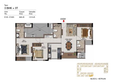  3 BHK Apartment at Casagrand Zenith, Medavakkam – for Rent